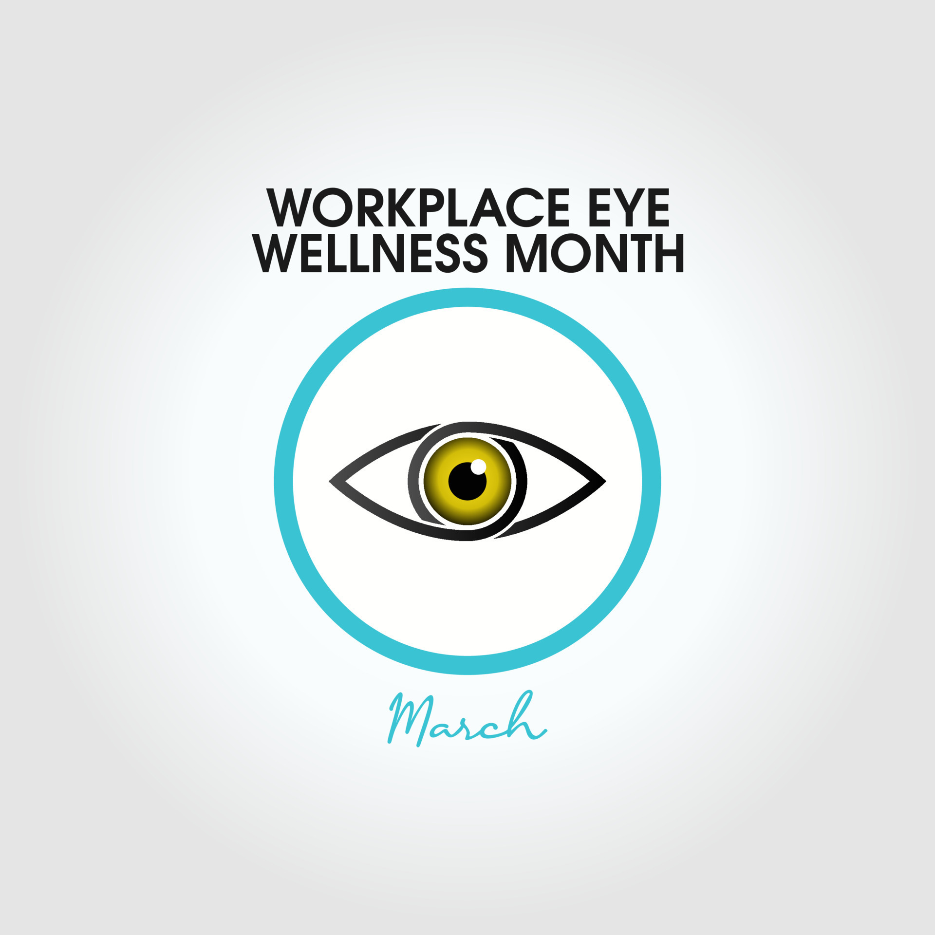 vector graphic of workplace eye wellness month good for workplace eye