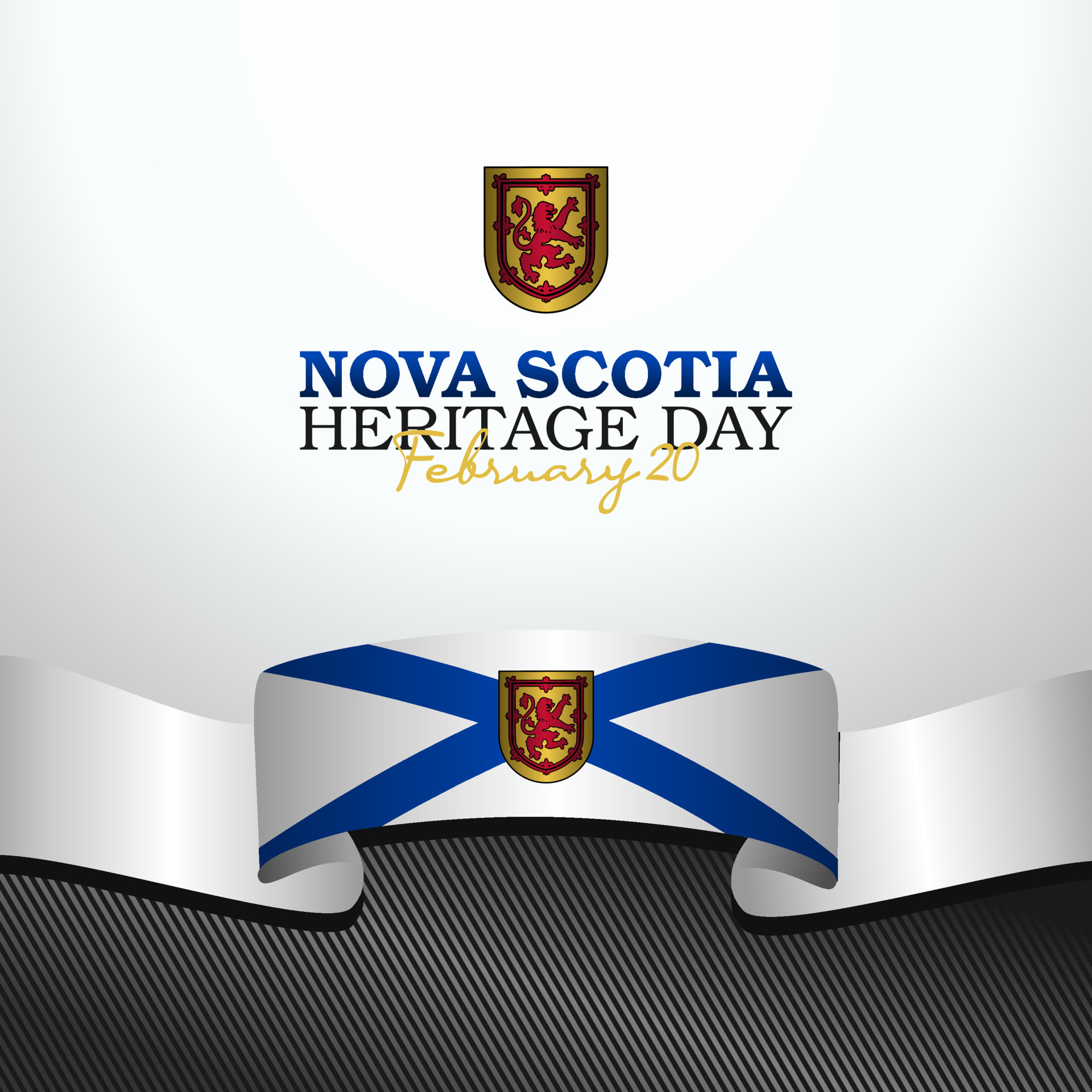 vector graphic of nova scotia heritage day good for nova scotia