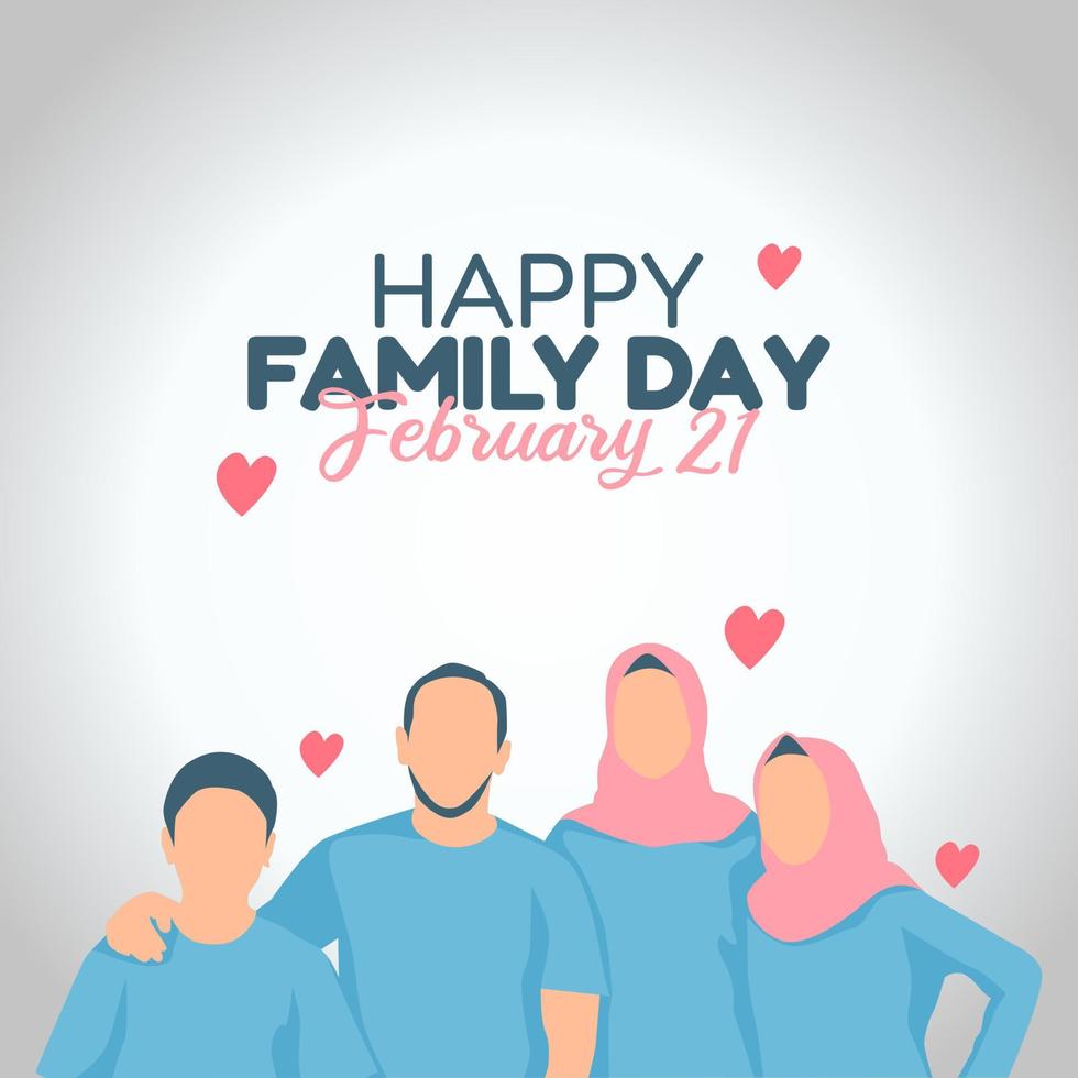 gráfico vectorial de feliz día de la familia bueno para la celebración del día de la familia. diseño plano. diseño de volante. ilustración plana. vector