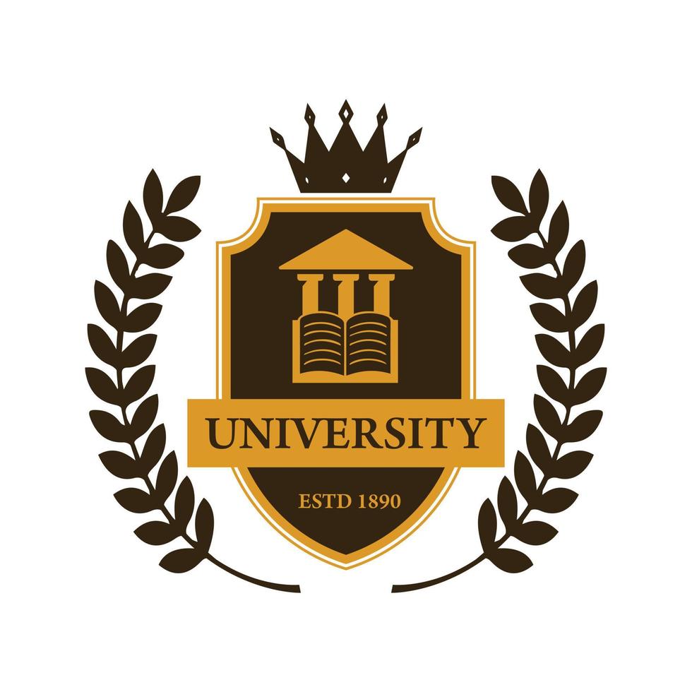 University college school badge logo vector