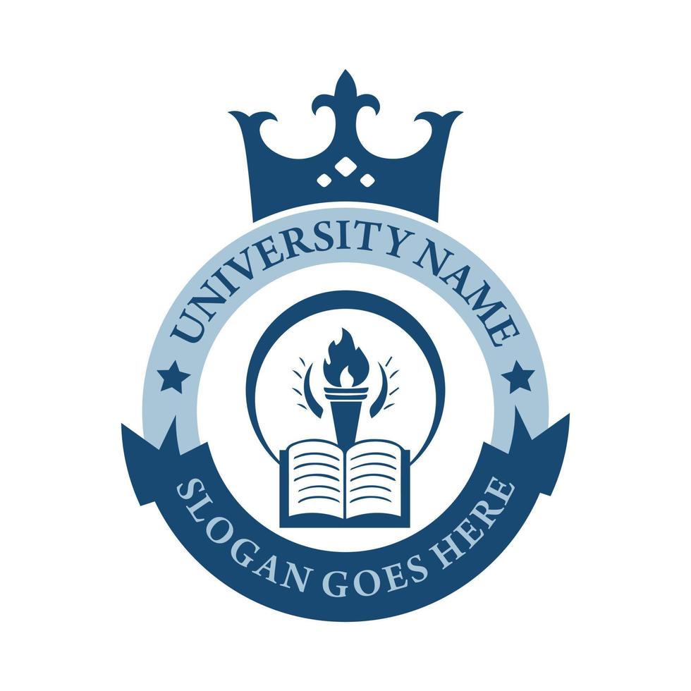 University college school badge logo vector