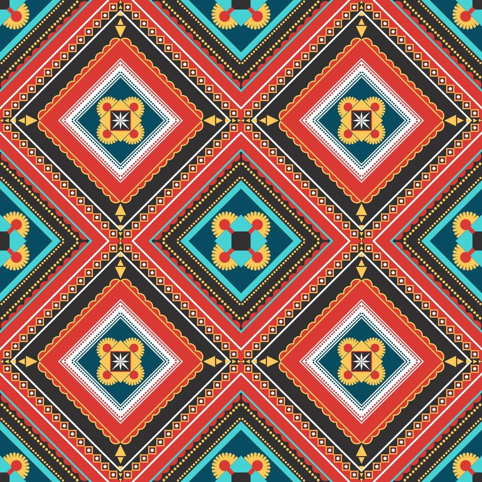 Seamless pattern geometric ethnic vector. vector