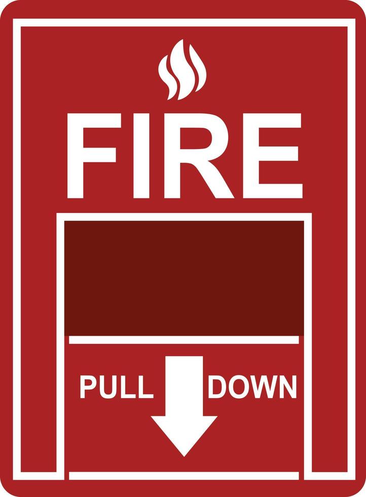 Fire drill station icon on white background. Fire alarm pull station. Fire alarm sign. flat style. vector