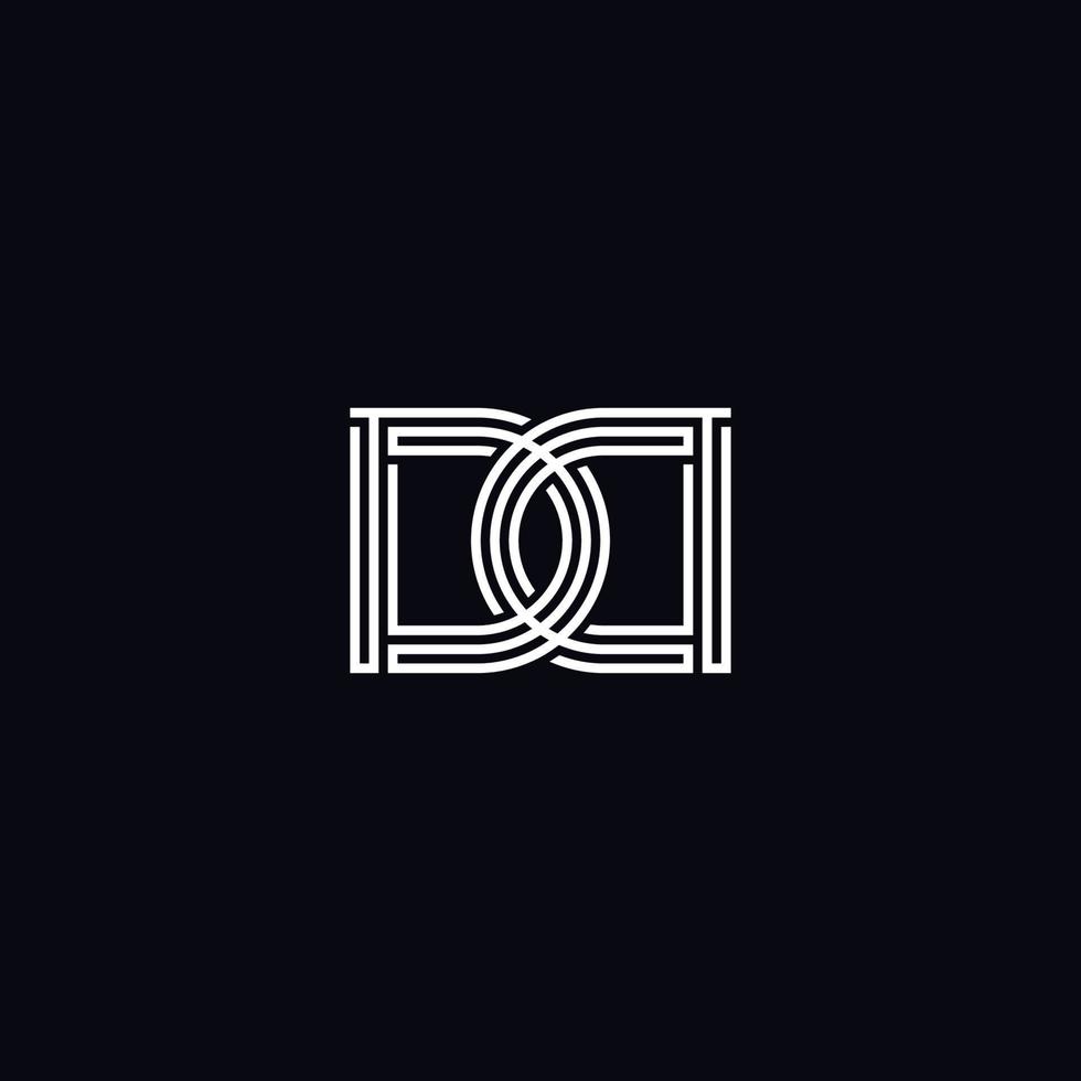 Vector simple and minimalist letter DD monogram initial logo