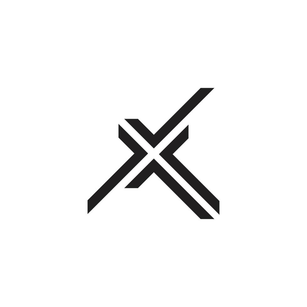 Vector graphic design element - X letter