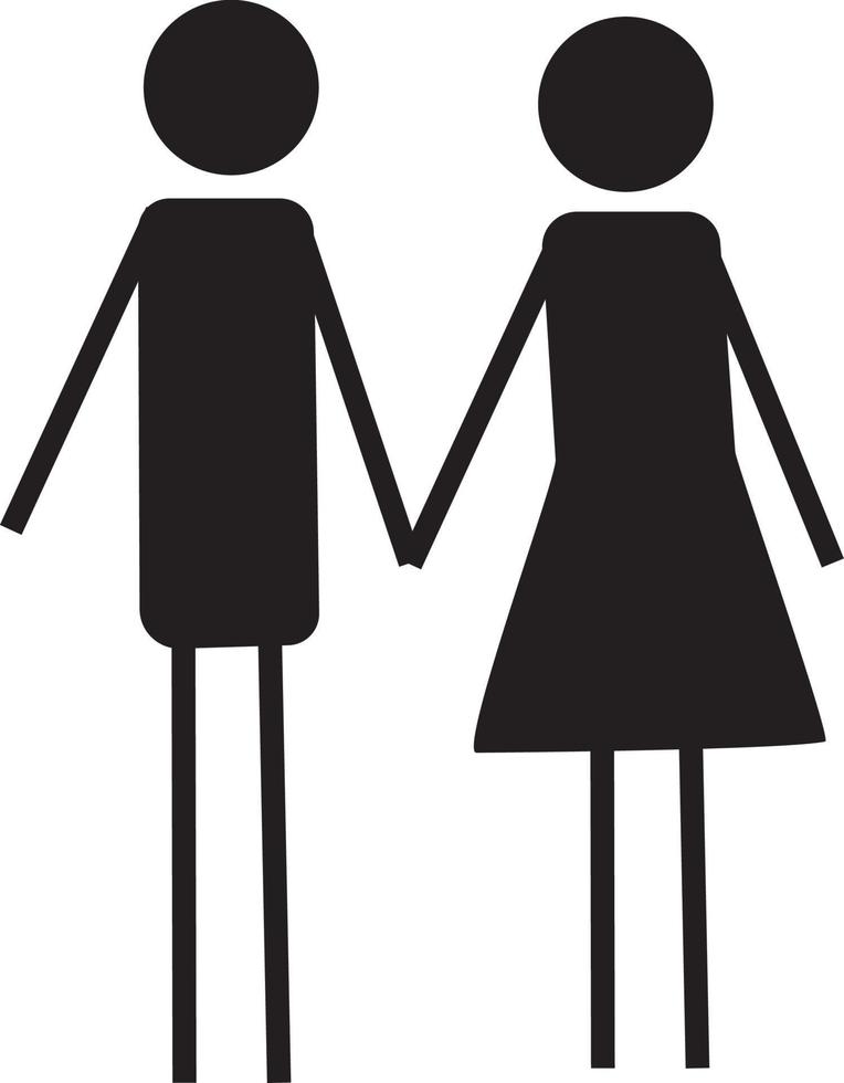 icono de pose de pareja vector
