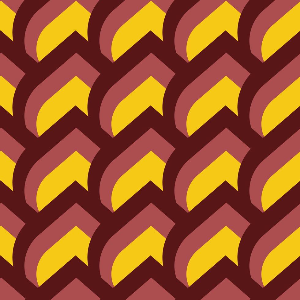 Vector seamless pattern with scales in groovy retro style. Background, wallpaper, paper or textile print.