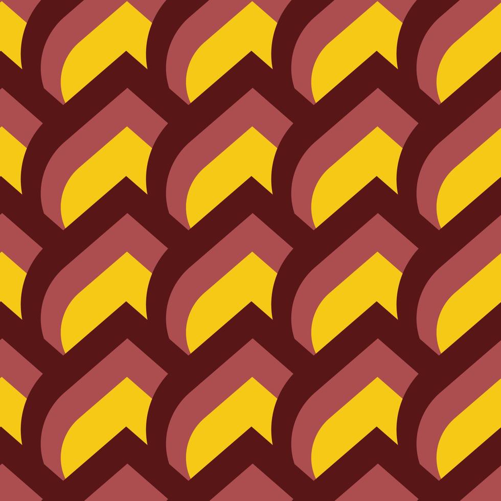 Vector seamless pattern with scales in groovy retro style. Background, wallpaper, paper or textile print.