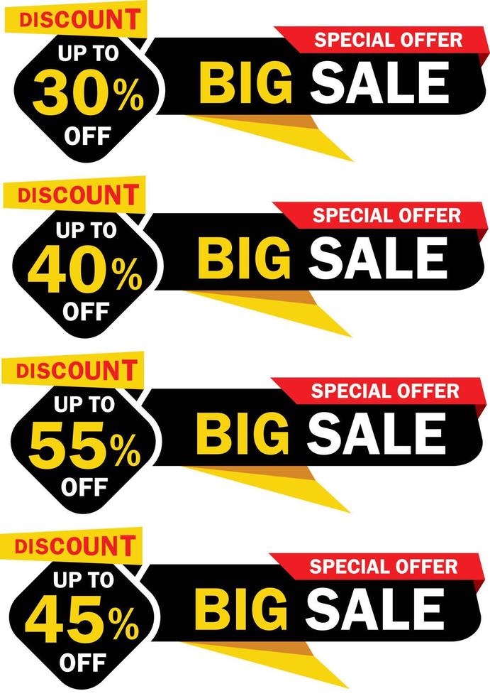 30 percent discount tag vector, offer tag, special offer vector, big sale, mega sale, Big sale discount offer, super sale vector tag, 30, 25, 40, 45 percent special discount offer label free vector