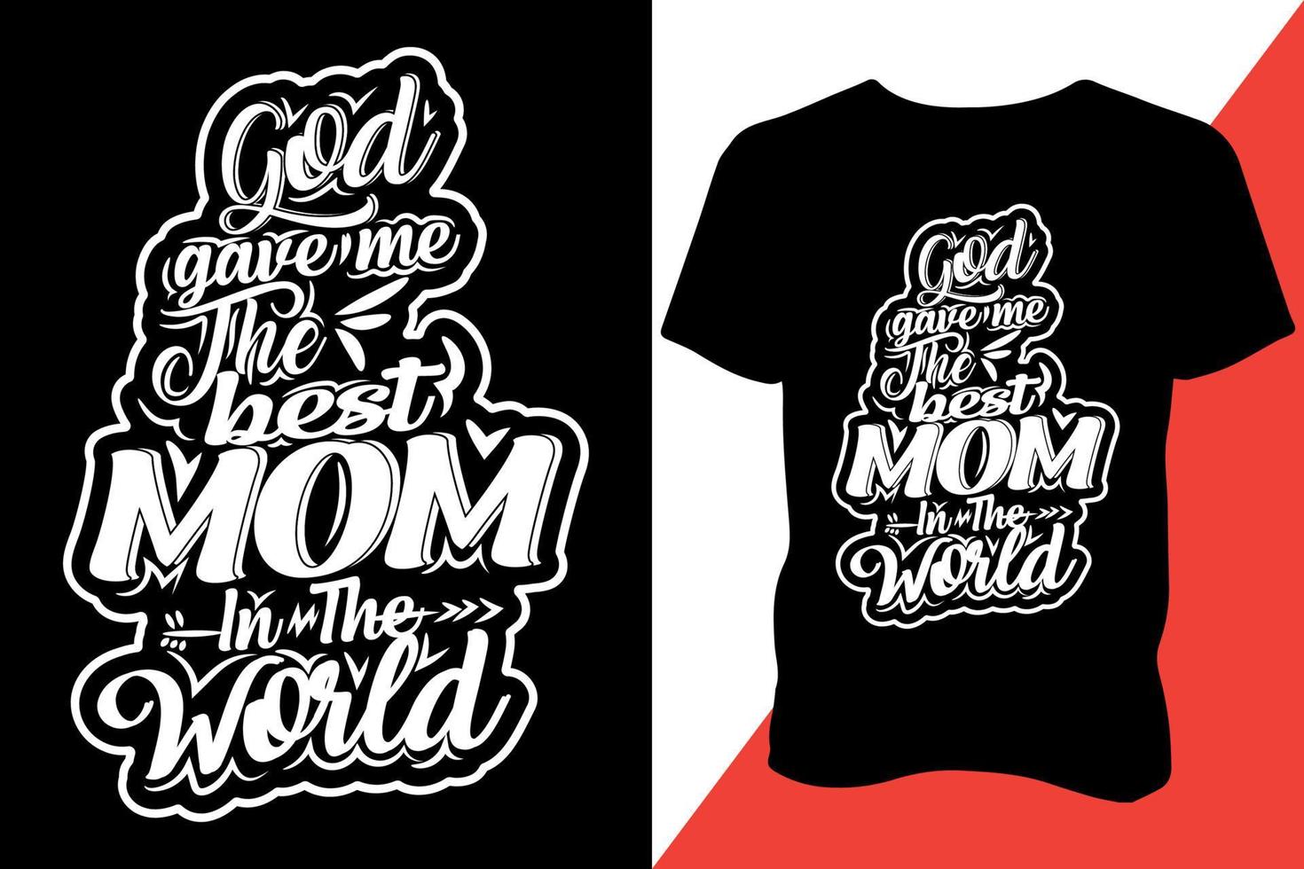 diseño de camiseta listo para imprimir del día de la madre vector