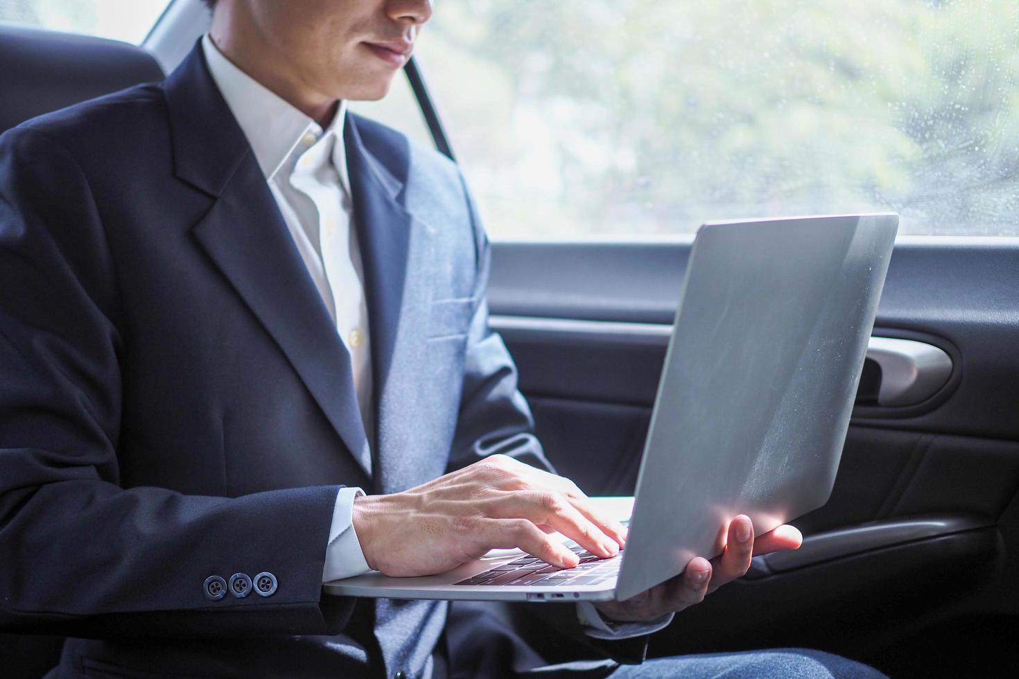 work in car photo