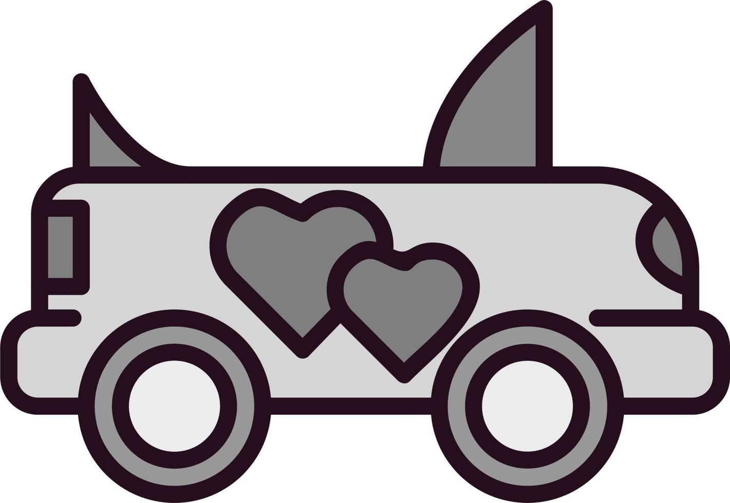 icono de vector de coche de boda