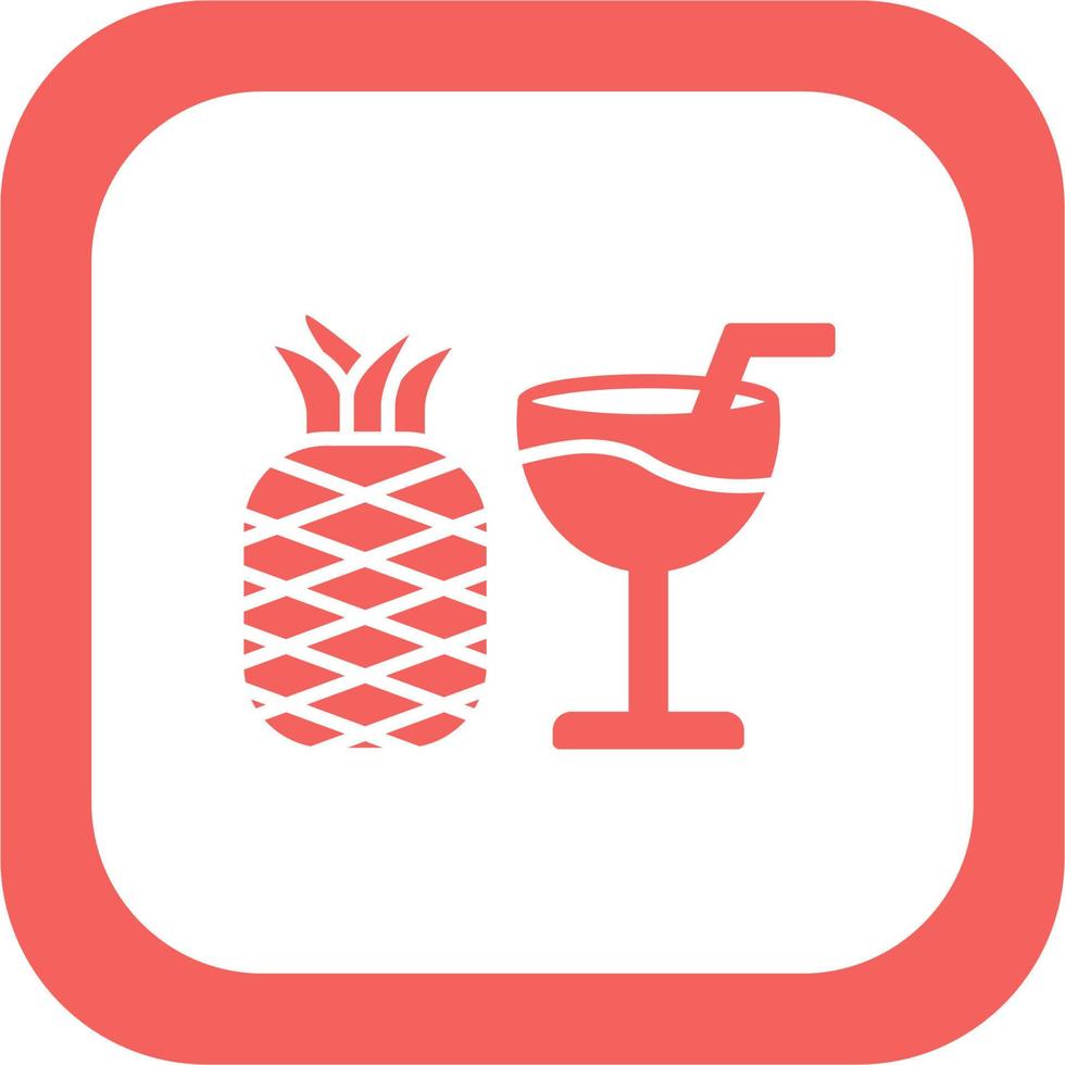 icono de vector de jugo de piña