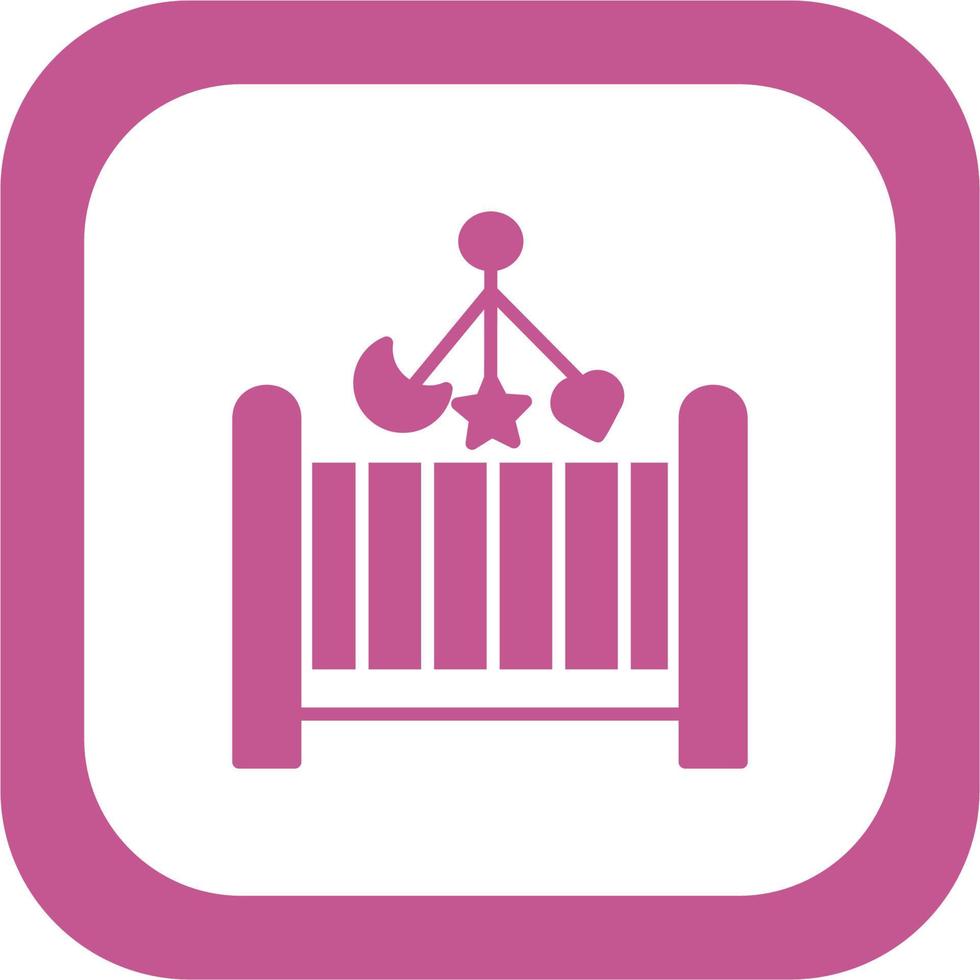 Baby crib Vector Icon