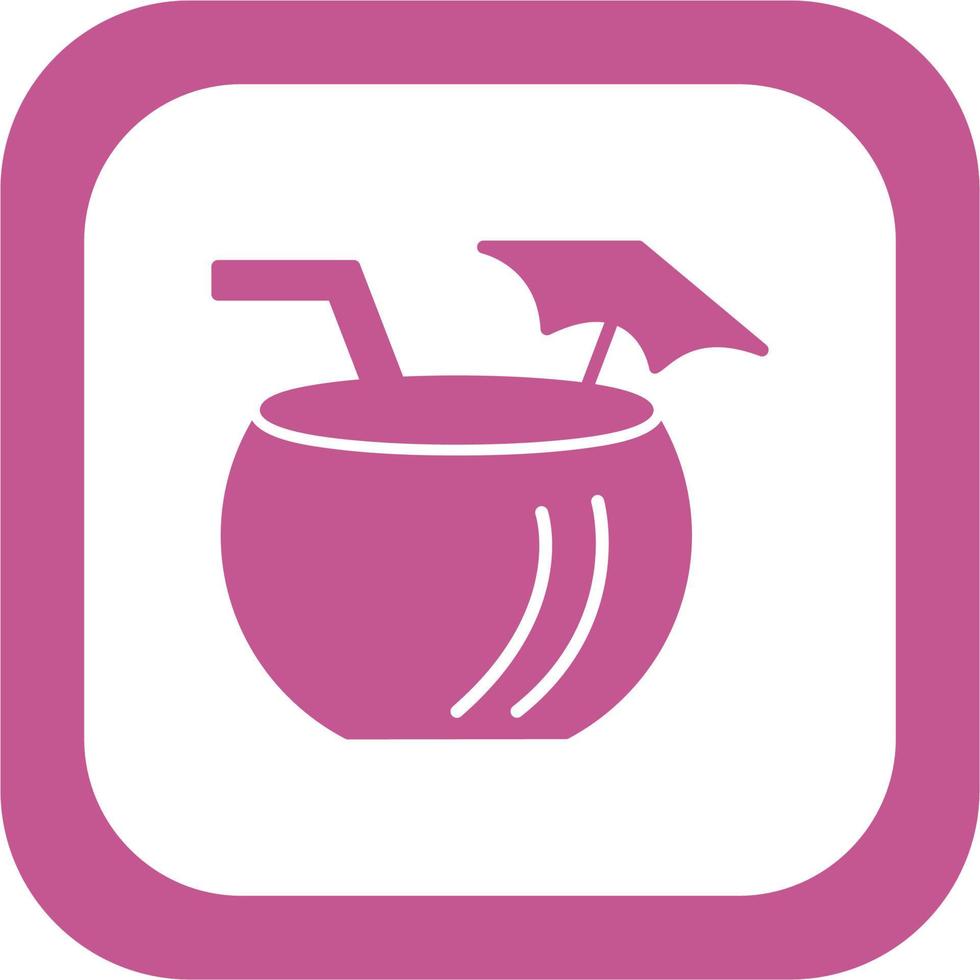 Coconut drink Vector Icon