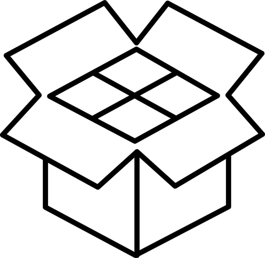 icono de vector de caja de entrega