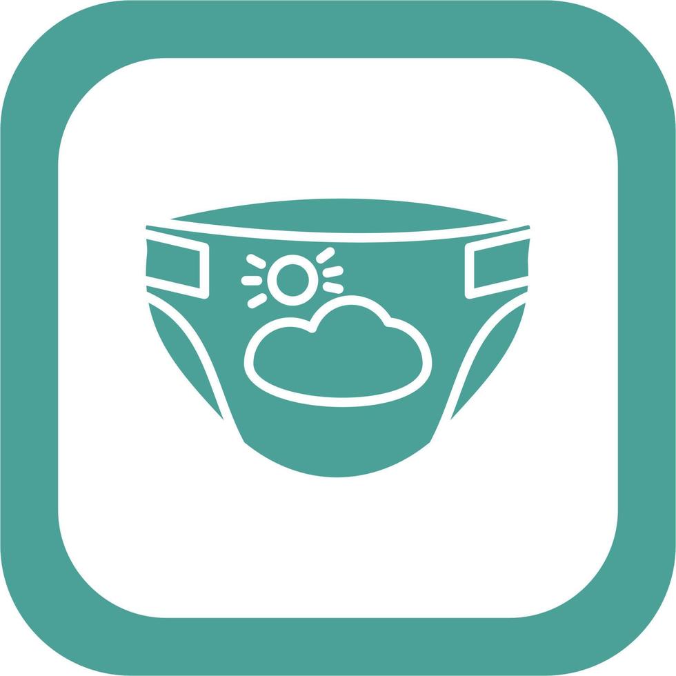 Baby diaper Vector Icon