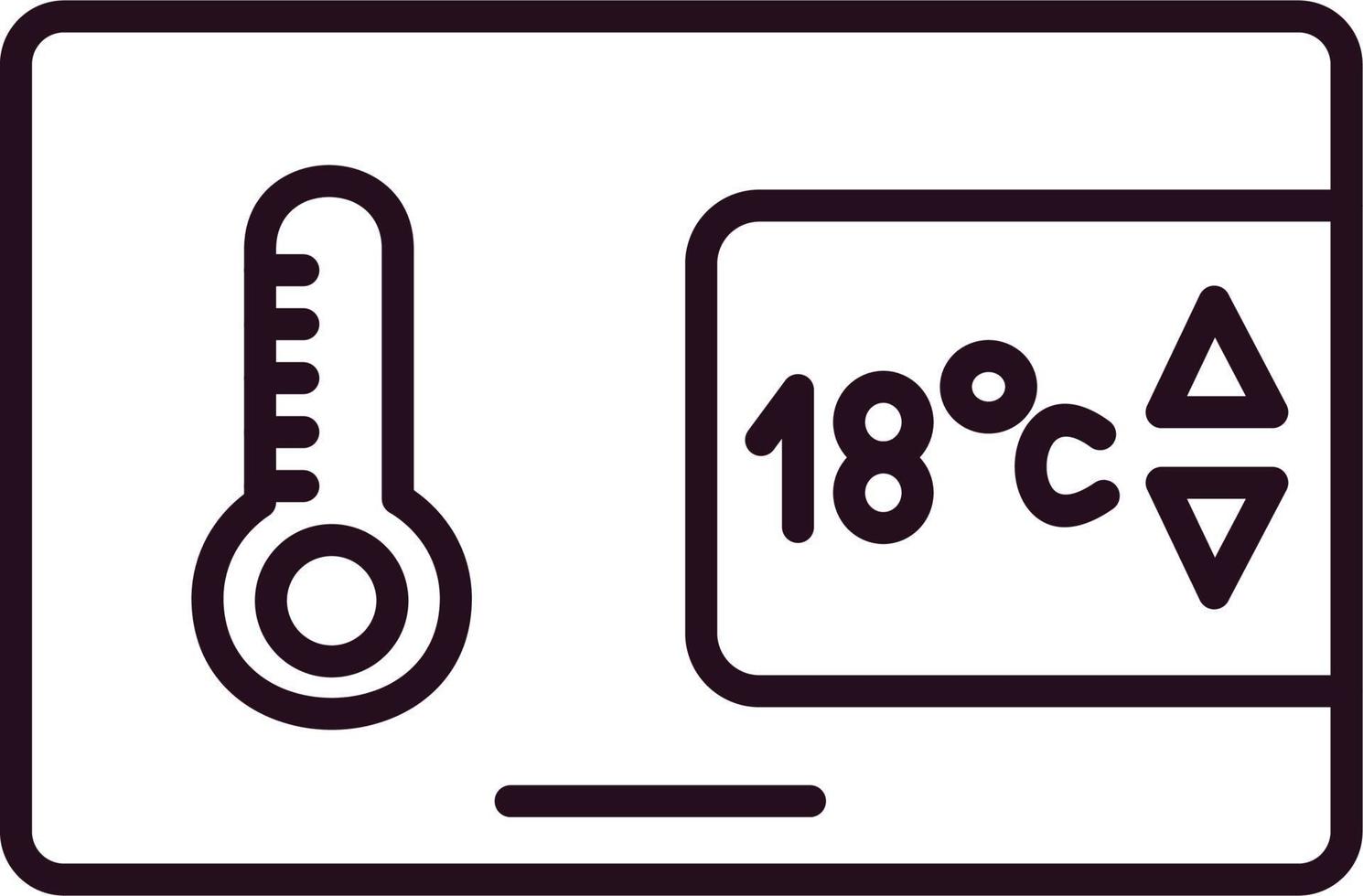 icono de vector de control de temperatura