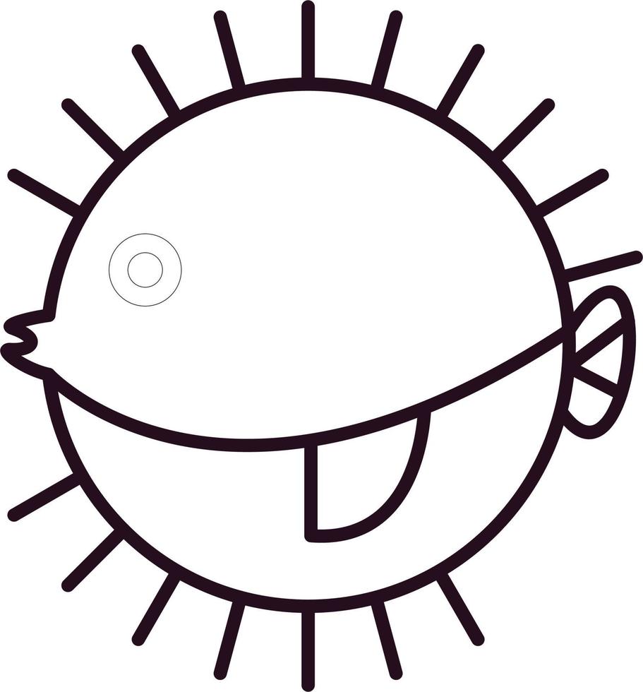 Puffer Fish Vector Icon