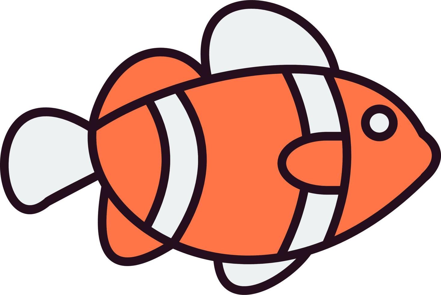 Clown Fish Vector Icon