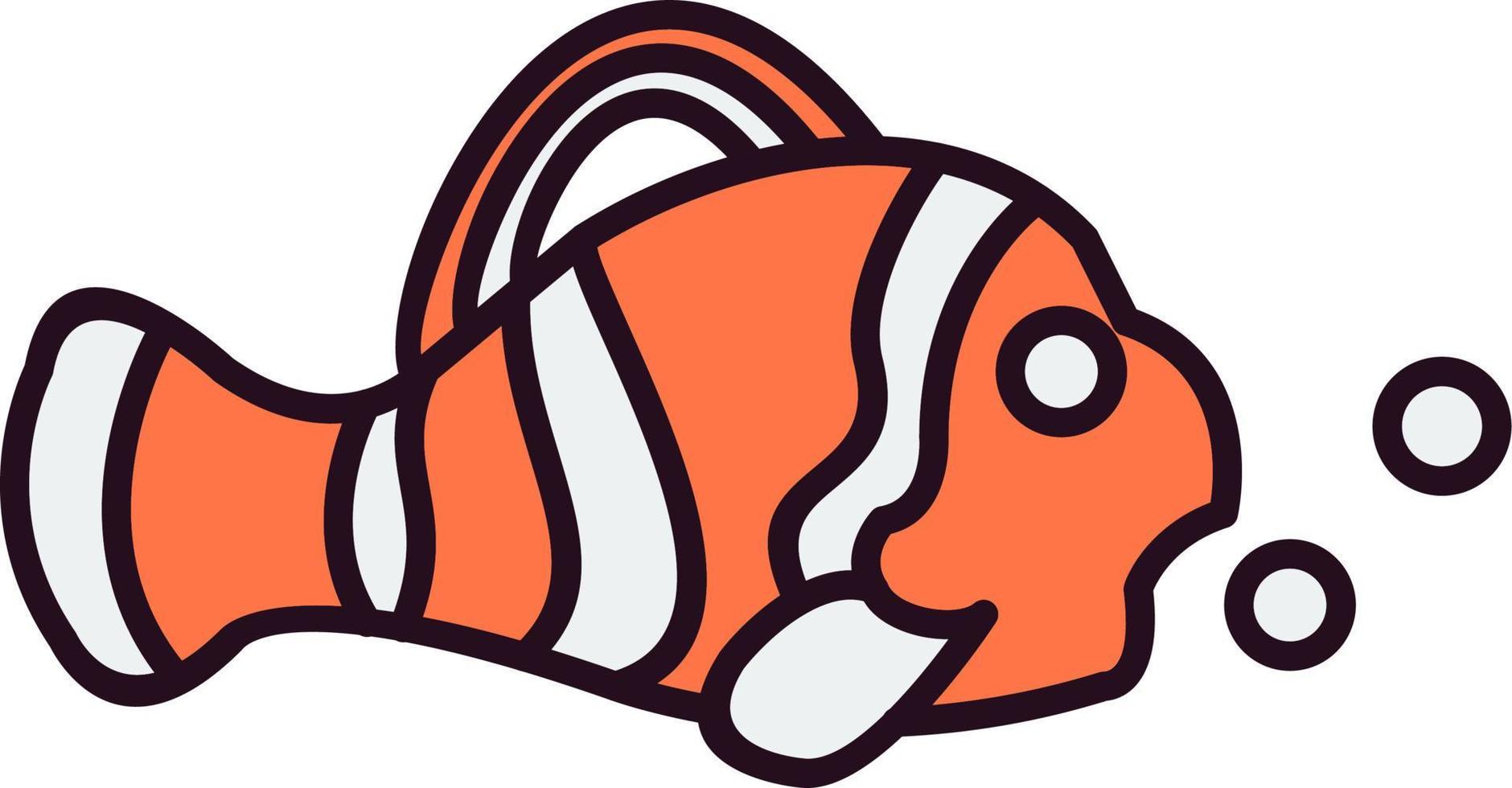 Clown Fish Vector Icon