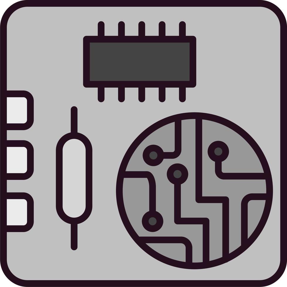 icono de vector de placa pcb
