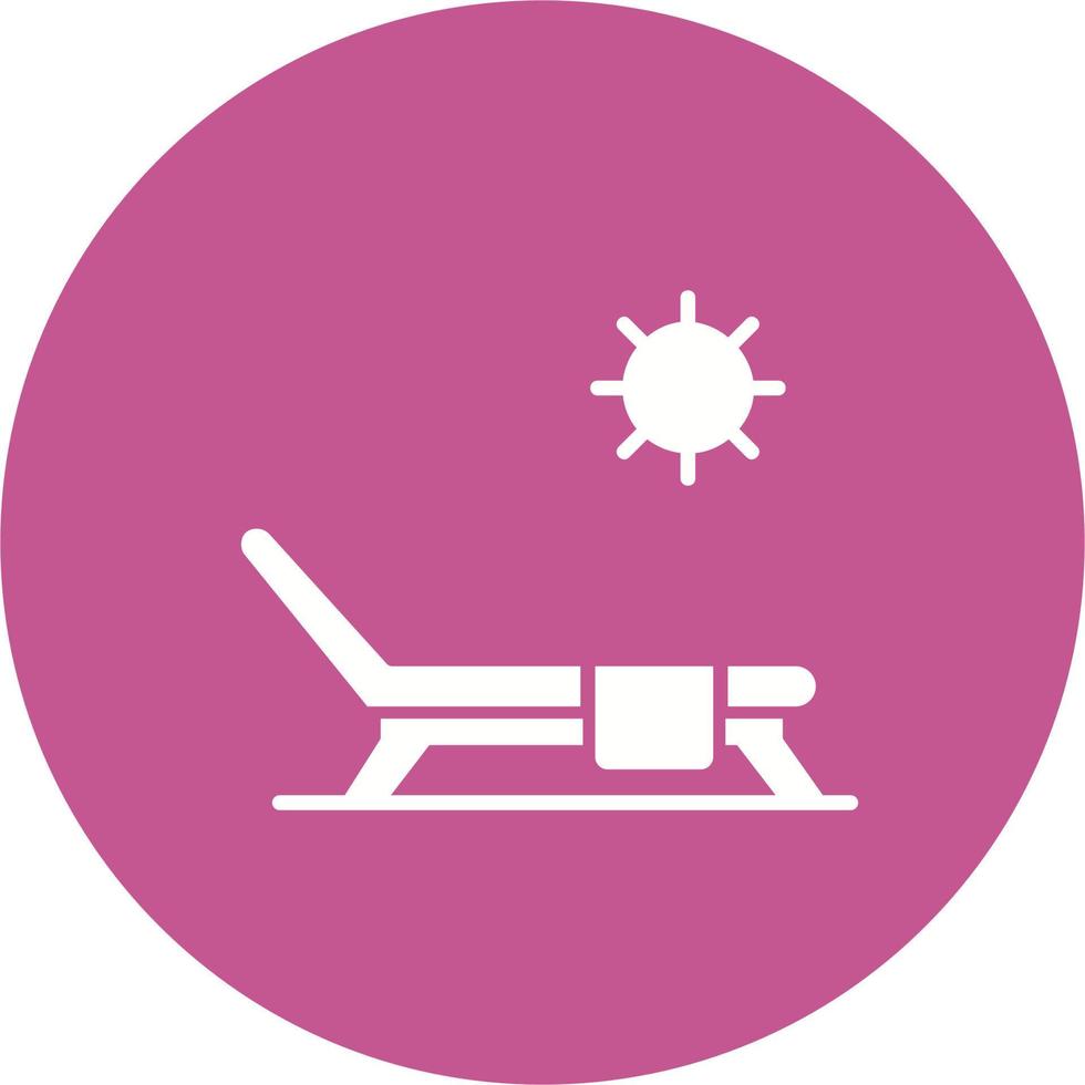 Sun bed Vector Icon