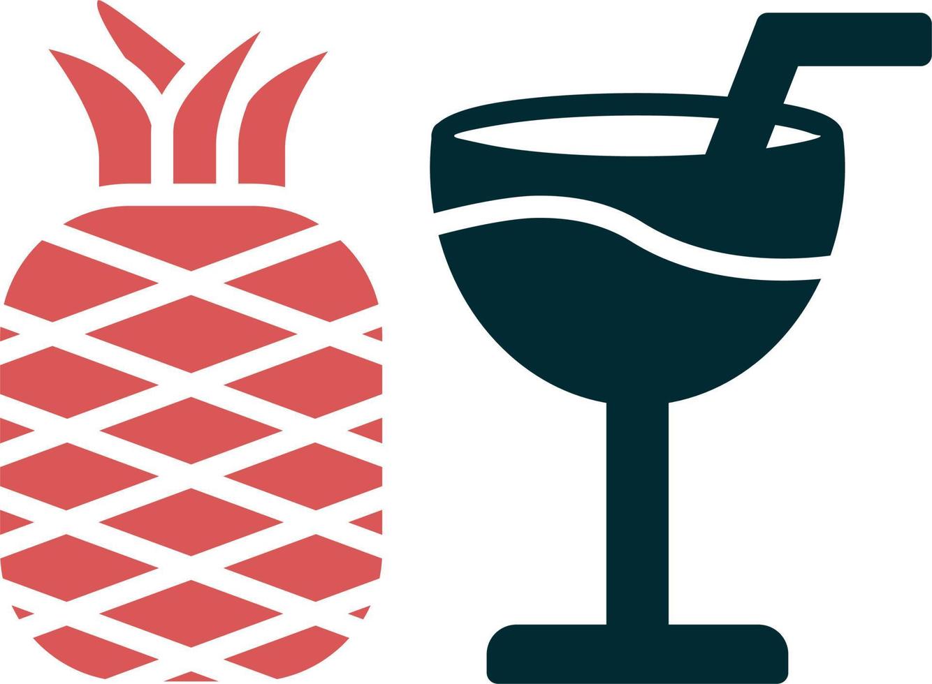 icono de vector de jugo de piña