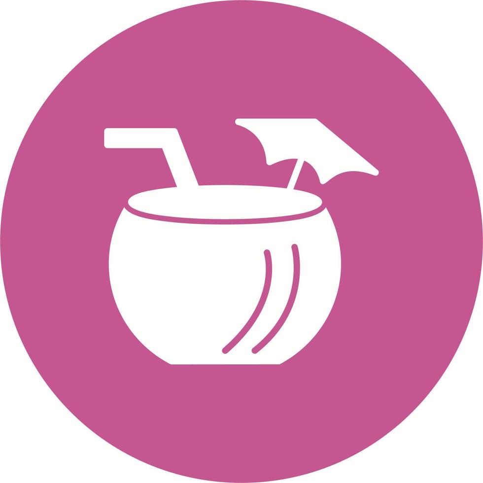 Coconut drink Vector Icon