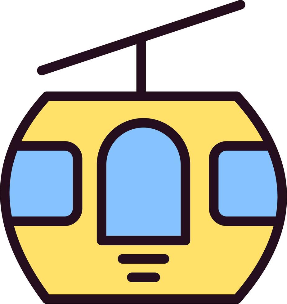 Cable Car Cabin Vector Icon