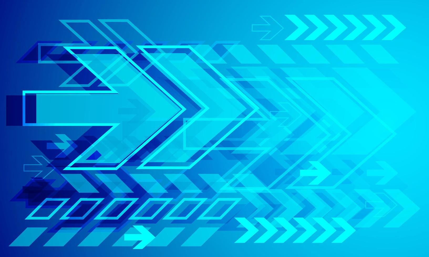 Abstract blue arrows direction speed design modern futuristic technology background vector