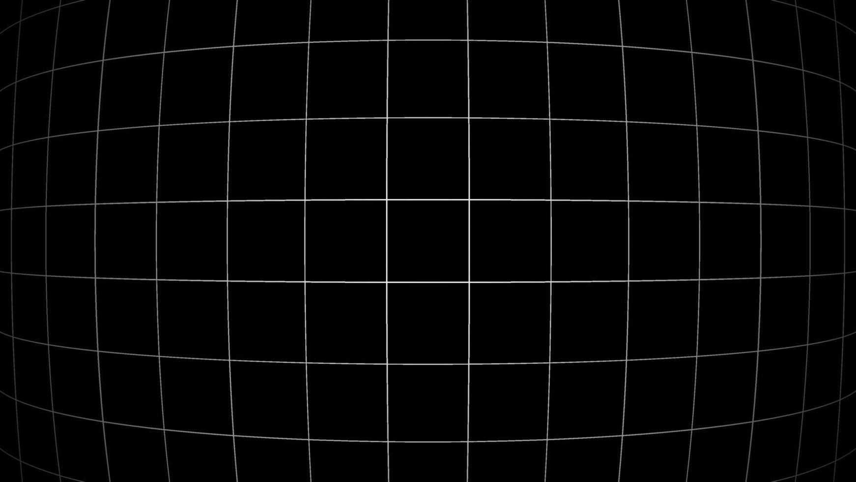 Wireframe space background with perspective grid lines. Flat rounded virtual space surface. Design for technology, network, illustration, construction, and digital data visualization. vector