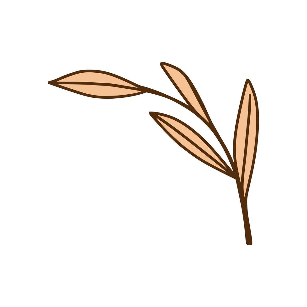 rama con hojas naturaleza ecología icono vector