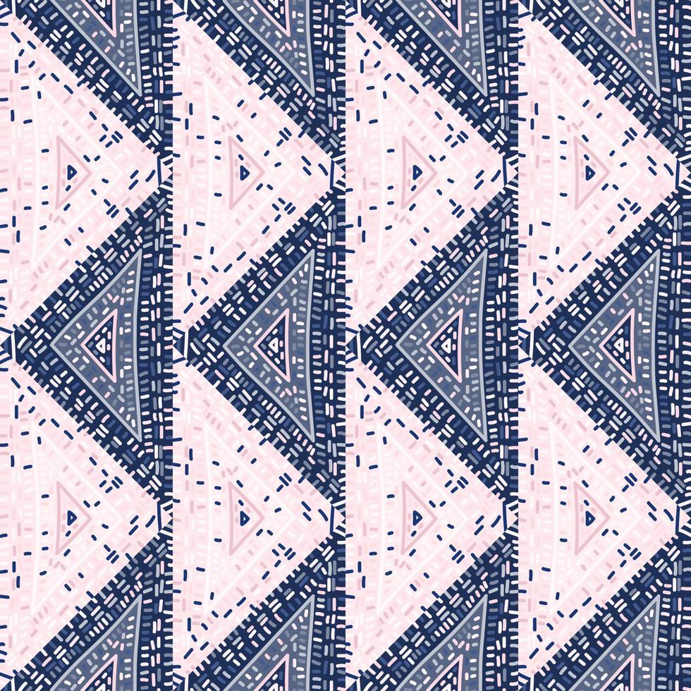 patrón sin costuras de mosaico de línea de guiones a mano alzada. adorno de bordado africano. azulejo bohemio vintage. papel tapiz étnico geométrico abstracto. vector