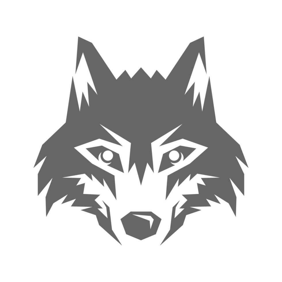 Wolf logo icon design vector