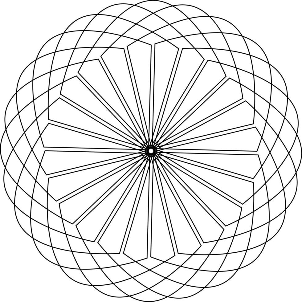 diseño de arte de mandala vectorial. simple en contorno negro que puede usar en cualquier proyecto de diseño como fondo, logotipo, símbolo, etc. según su creatividad. vector