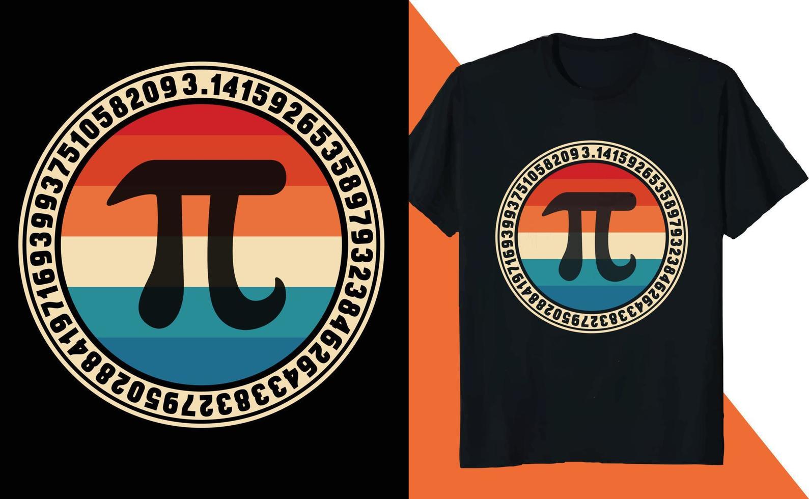 PI Numbers Retro Math Lover PI Day Science vector