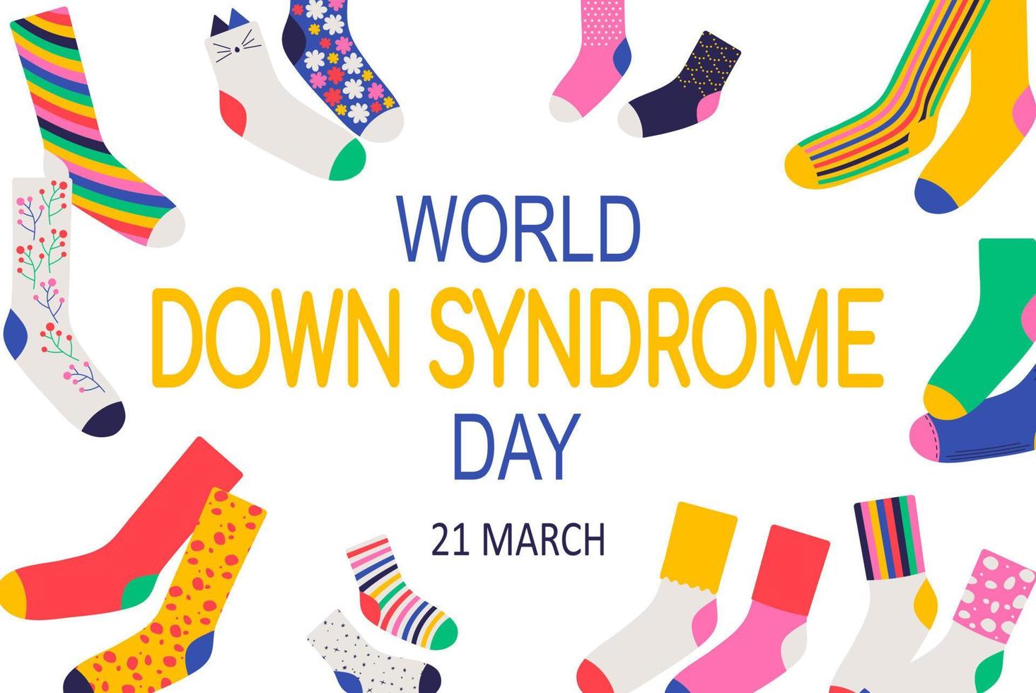 World down syndrome day background vector illustration