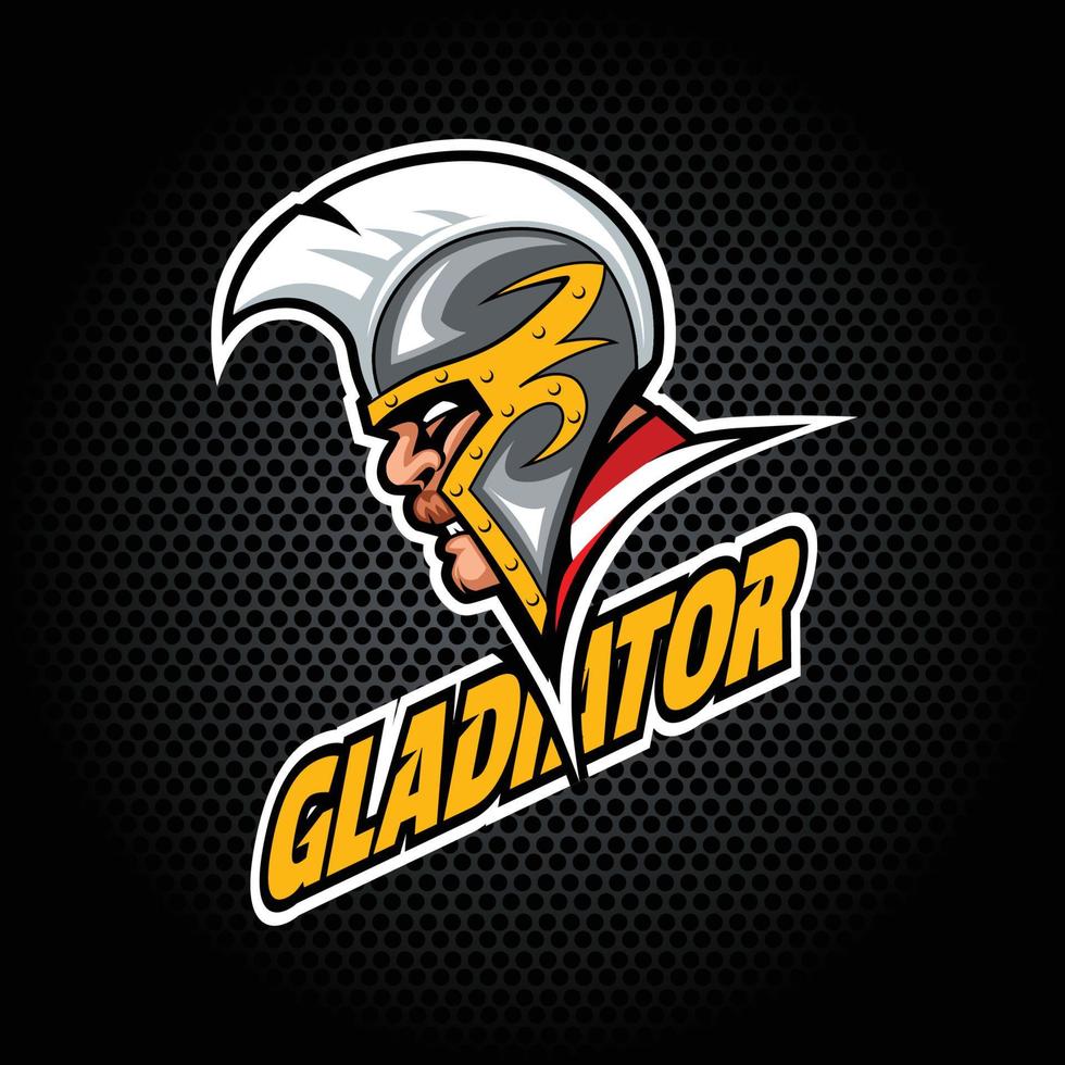 cabeza de gladiador de lado. se puede utilizar para el logotipo del club o del equipo. gráfico vectorial. vector