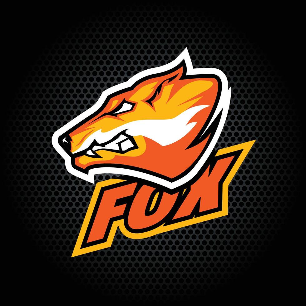 Fox Head from side. Can be used for club or team logo. Vector graphic.