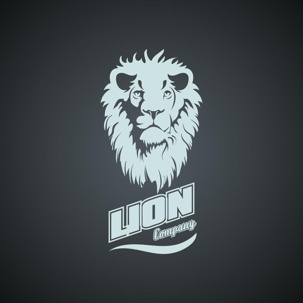 Vintage retro logo with lion, EPS 10 vector graphics.