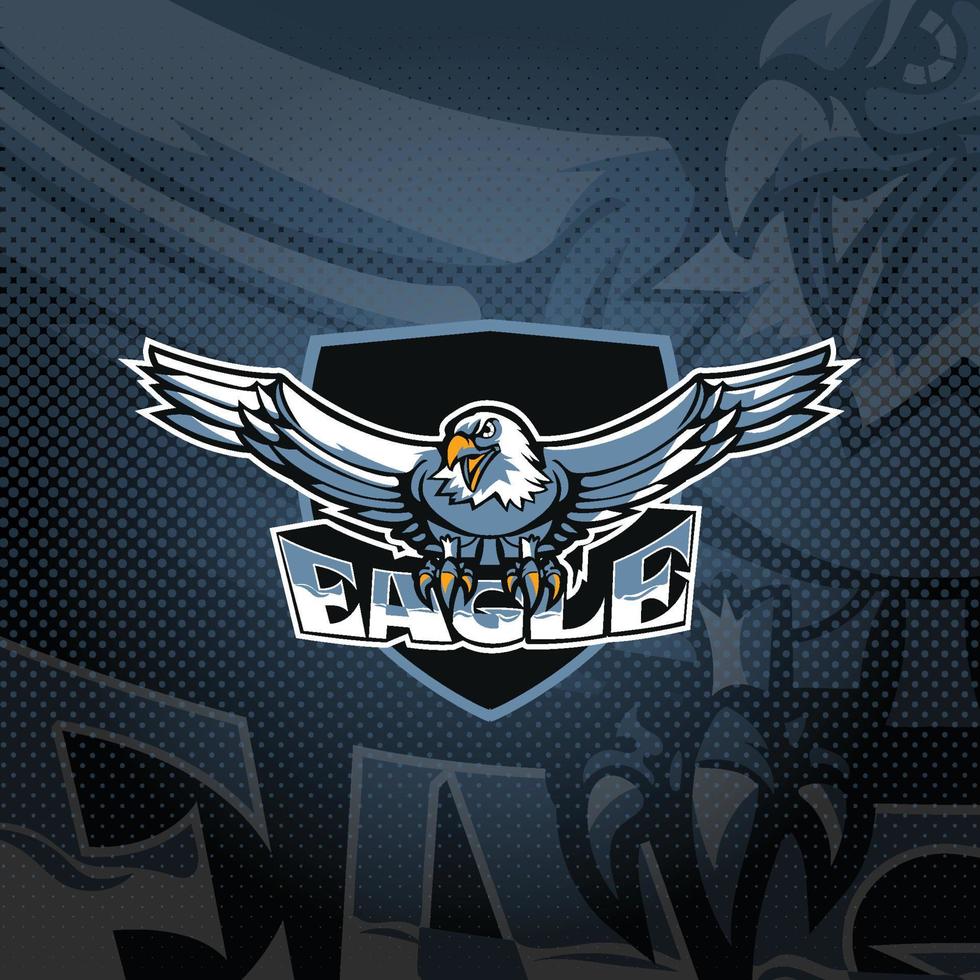 logotipo de águila para esport, deporte o mascota del equipo de juego. vector