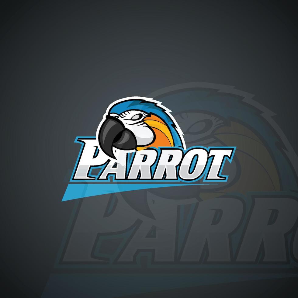 Parrot logo template. High resolution vector image.