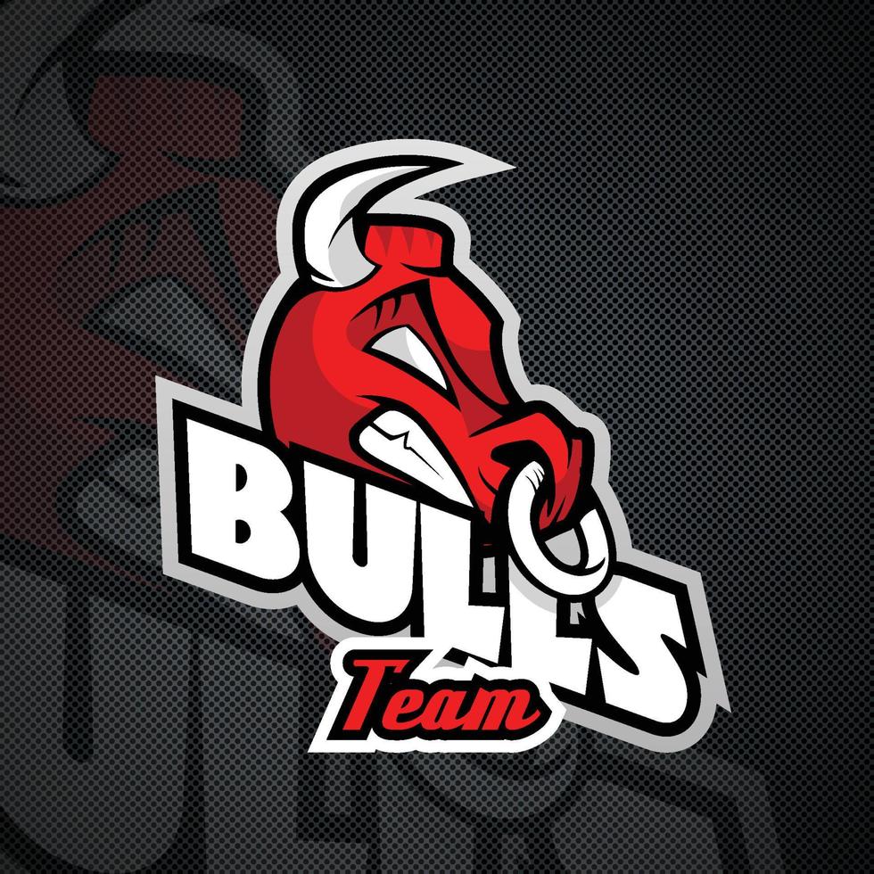 Logo template with Bull head. EPS 10 vector graphics