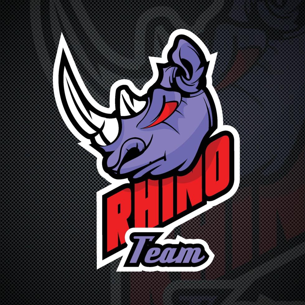 Rhino logo template. High resolution vector image.