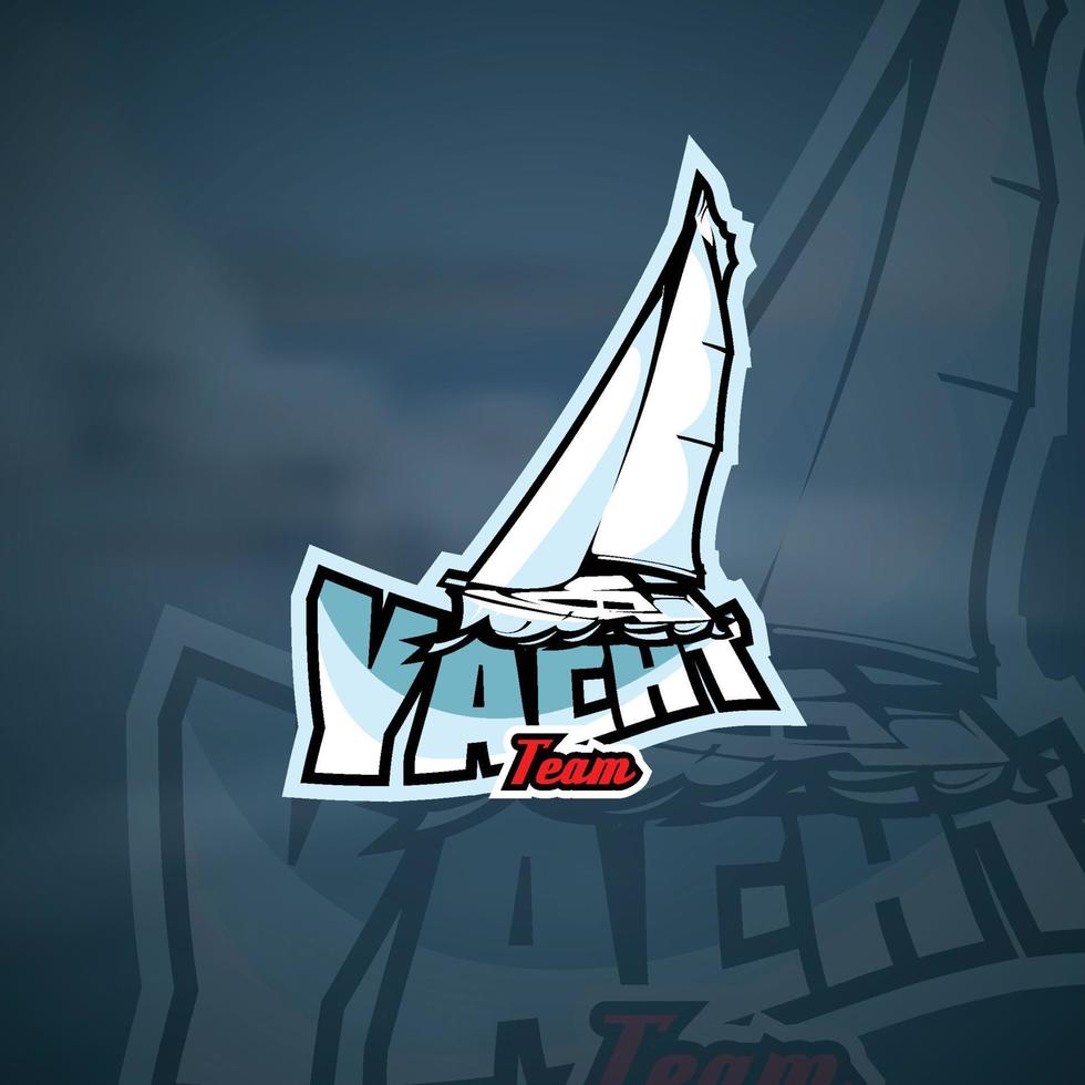 Yacht team logo template. EPS 10 vector graphics.