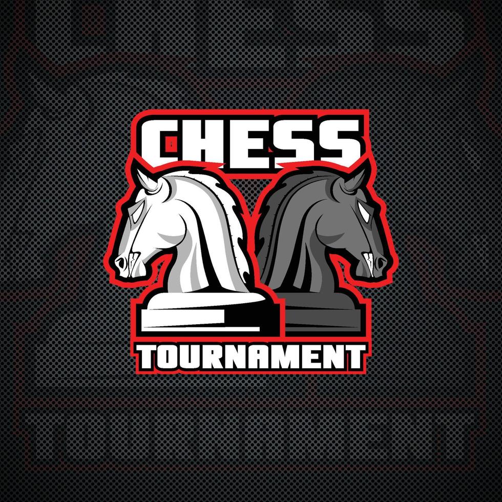 Horse chessmen logo template. EPS 10 vector graphics.