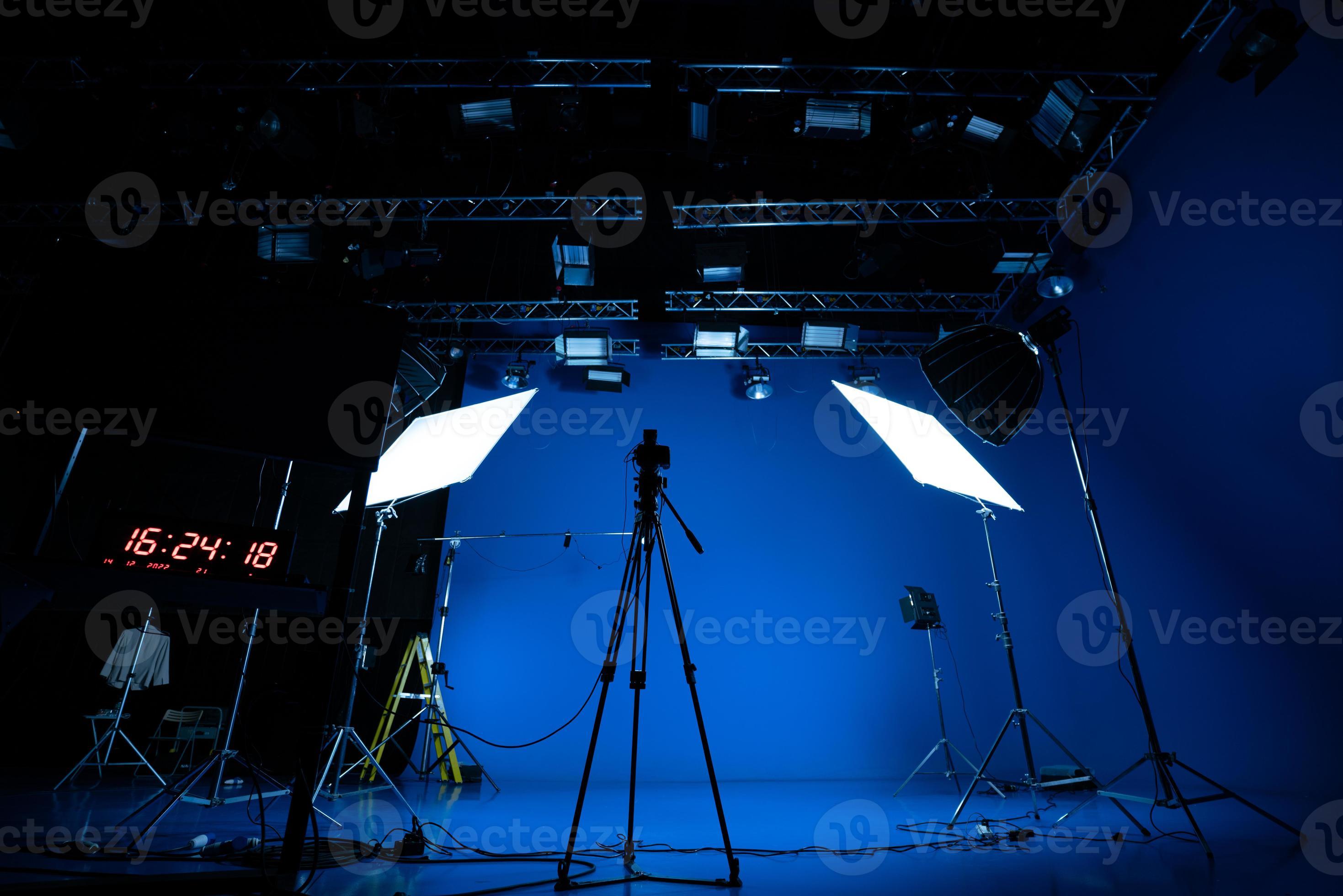 Professional video studio behind the scenes video footage behind the