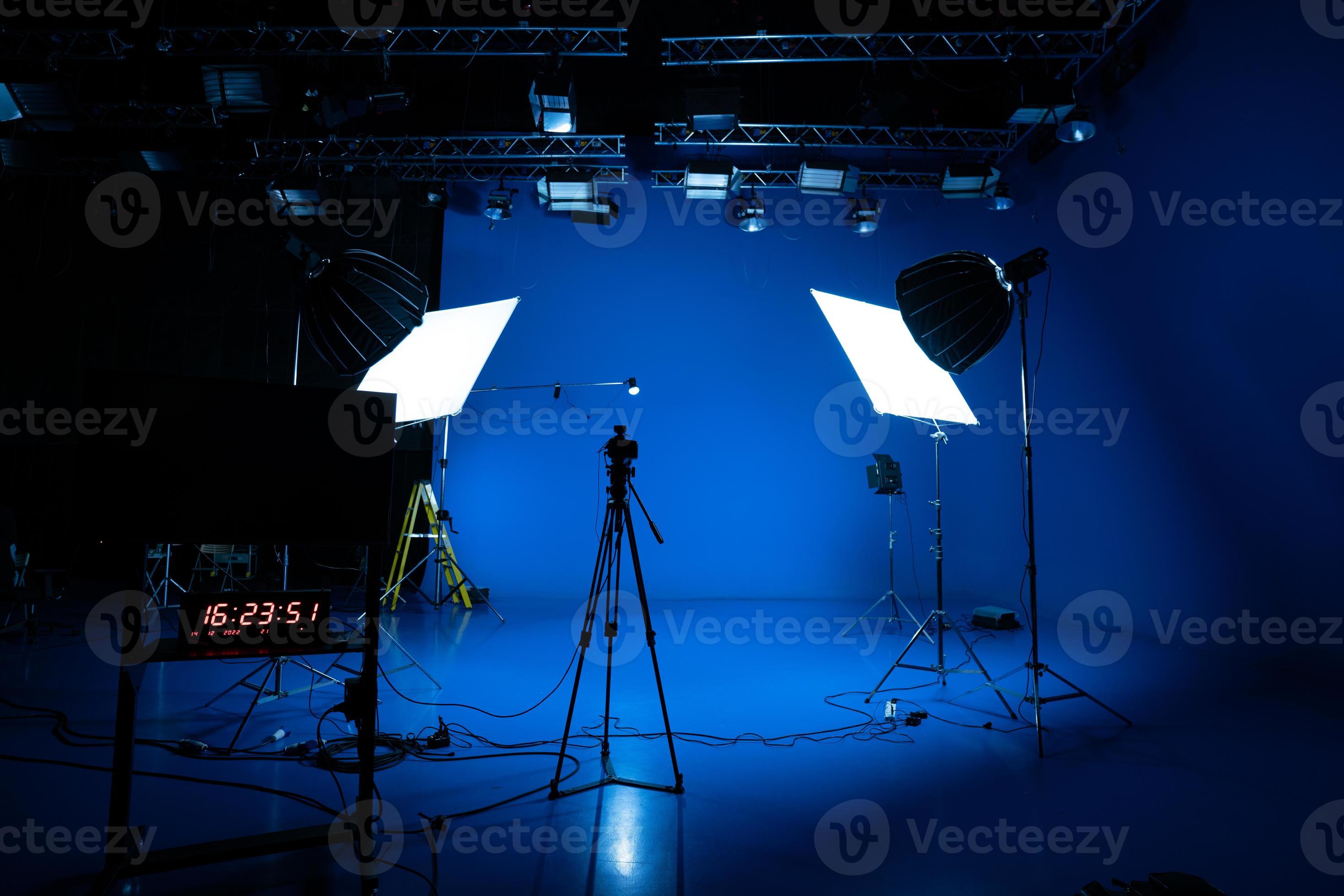 Professional video studio behind the scenes video footage behind the