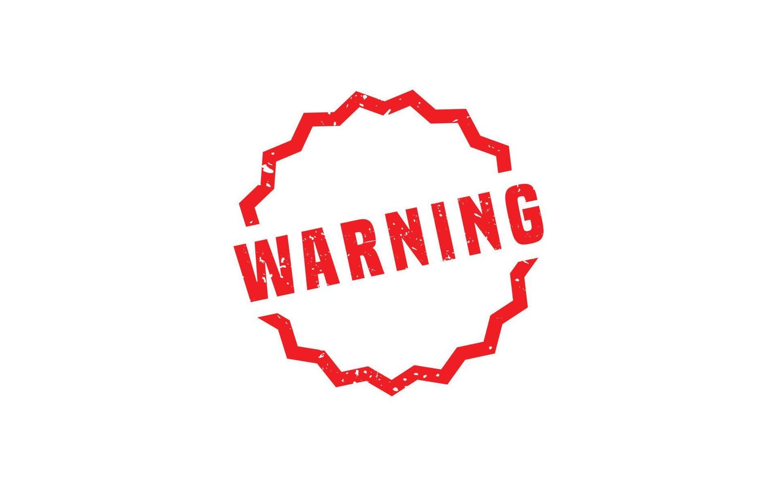 WARNING rubber stamp with grunge style on white background vector